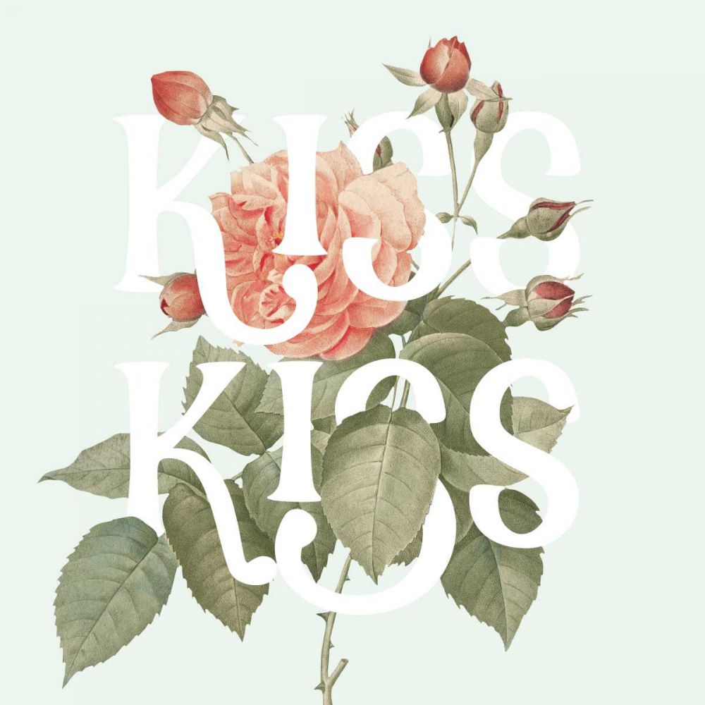 Botanical Pink Rose I Kiss art print by Wild Apple Portfolio for $57.95 CAD