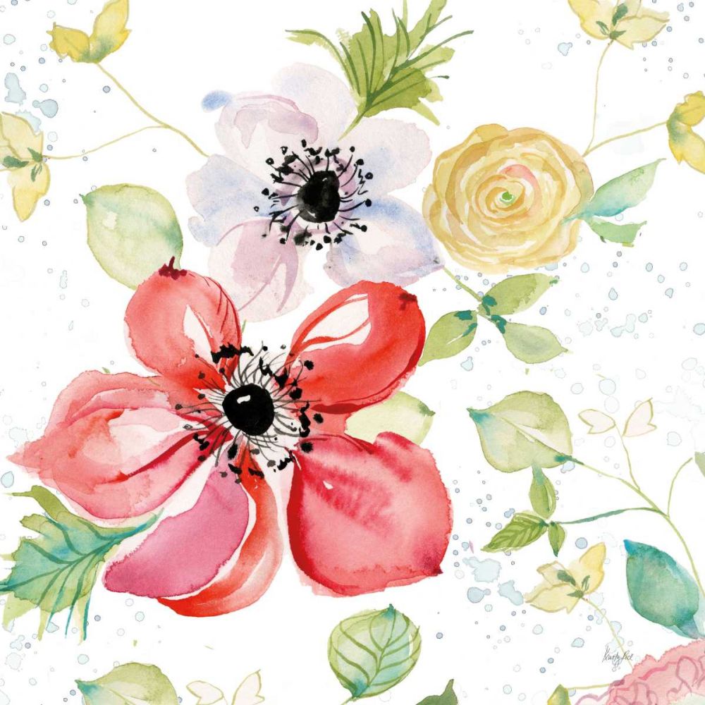 Spray of Anemones II art print by Kristy Rice for $57.95 CAD