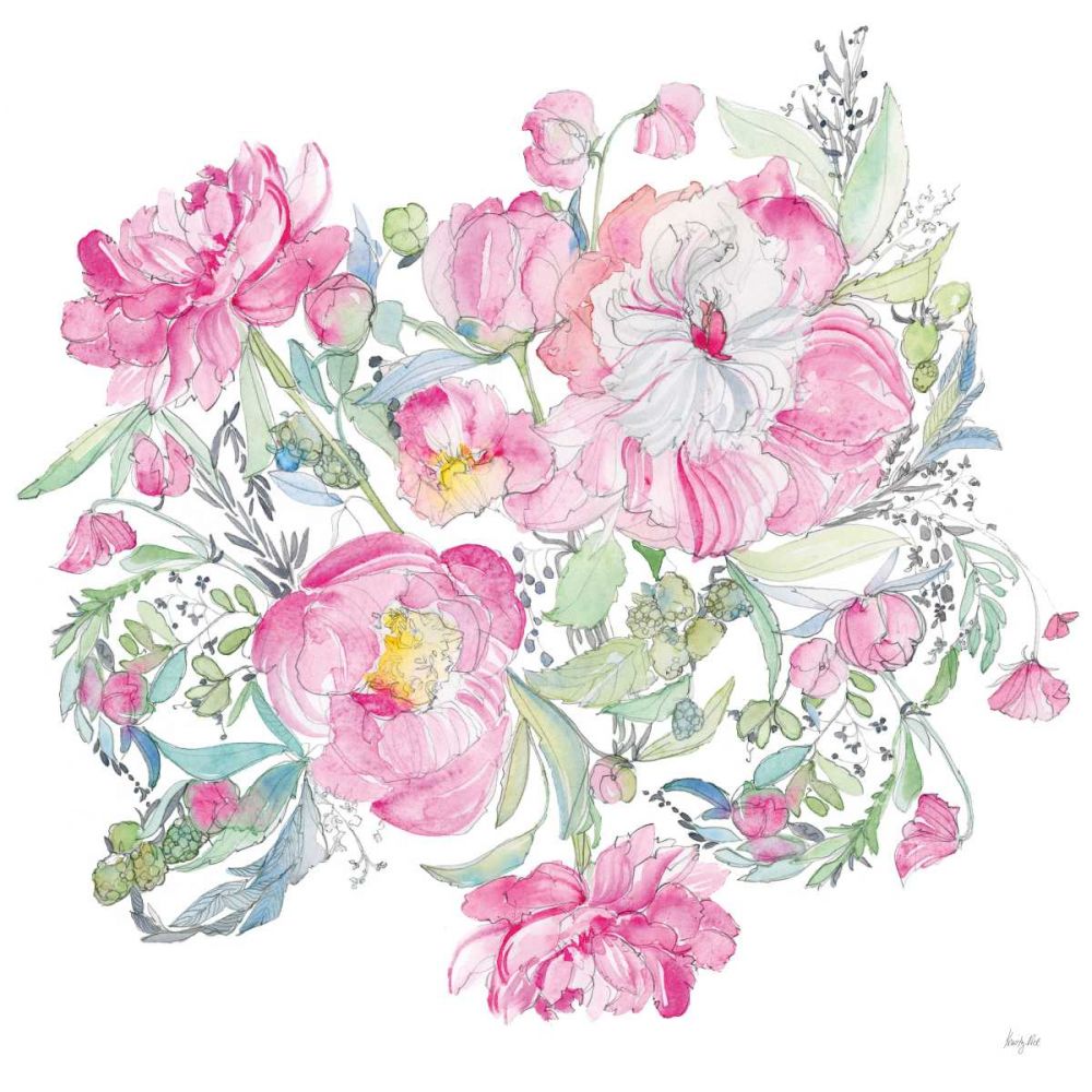 Pink Peonies art print by Kristy Rice for $57.95 CAD