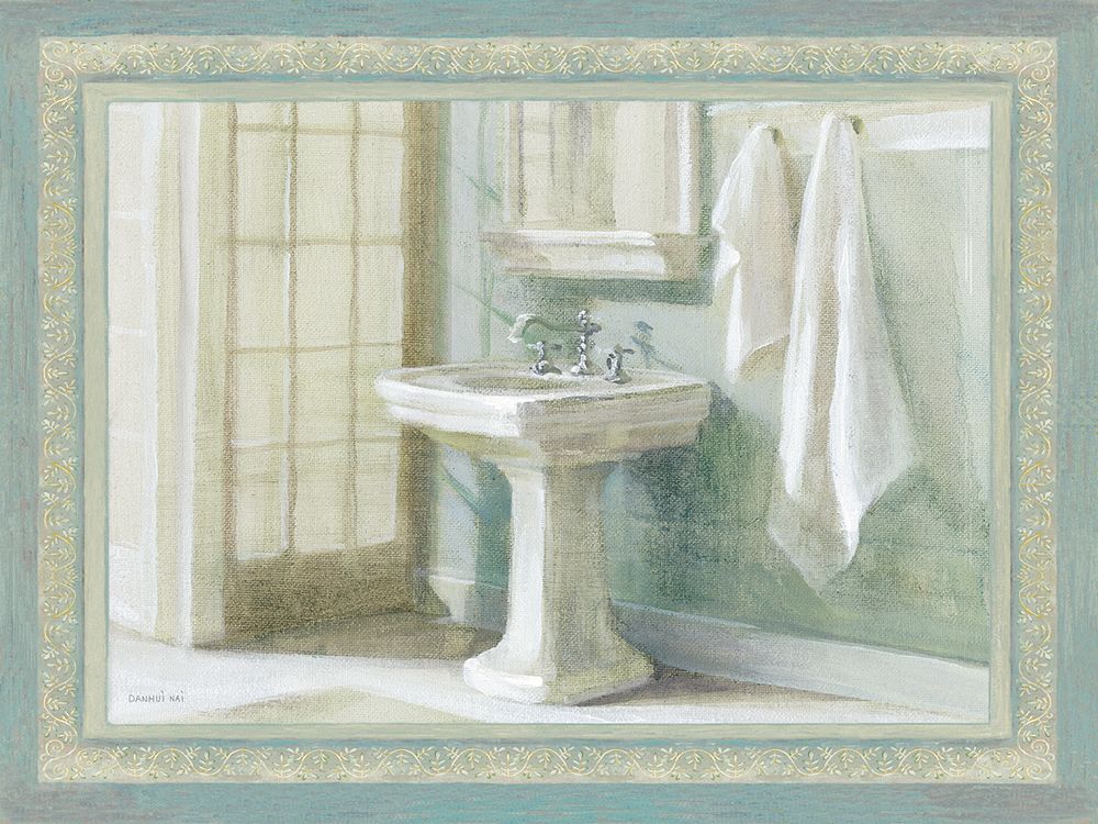 Refreshing Bath I with Border art print by Danhui Nai for $57.95 CAD