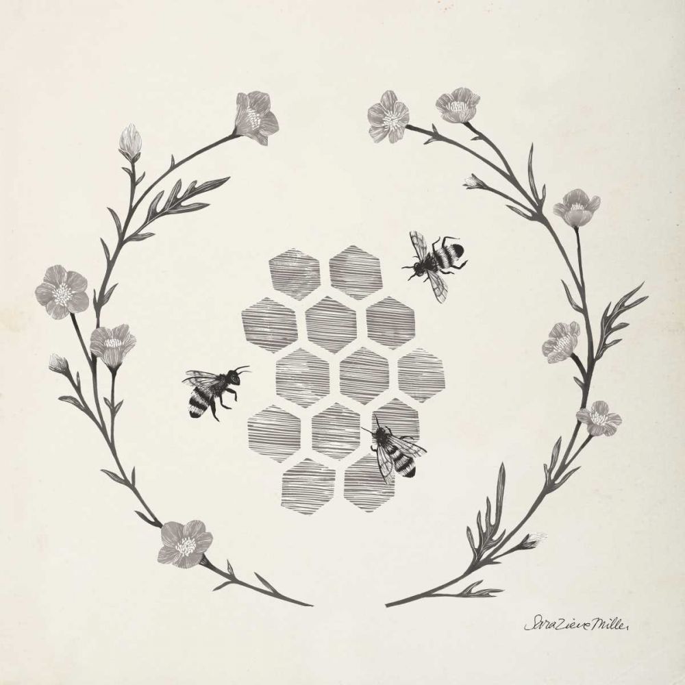Happy to Bee Home III Neutral art print by Sara Zieve Miller for $57.95 CAD