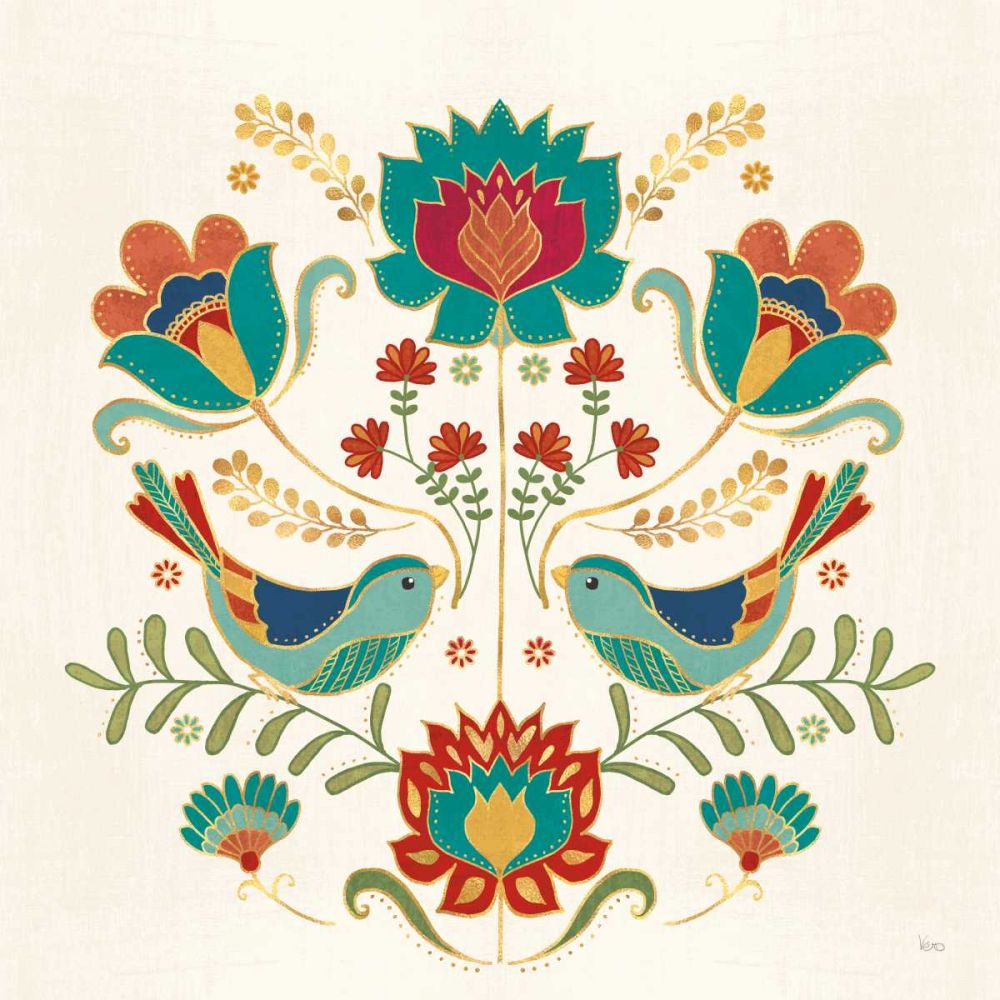 Folk Floral III v2 art print by Veronique Charron for $57.95 CAD