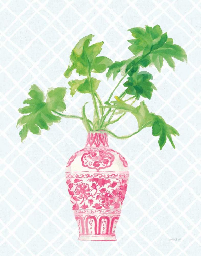 Palm Chinoiserie III Pink art print by Danhui Nai for $57.95 CAD