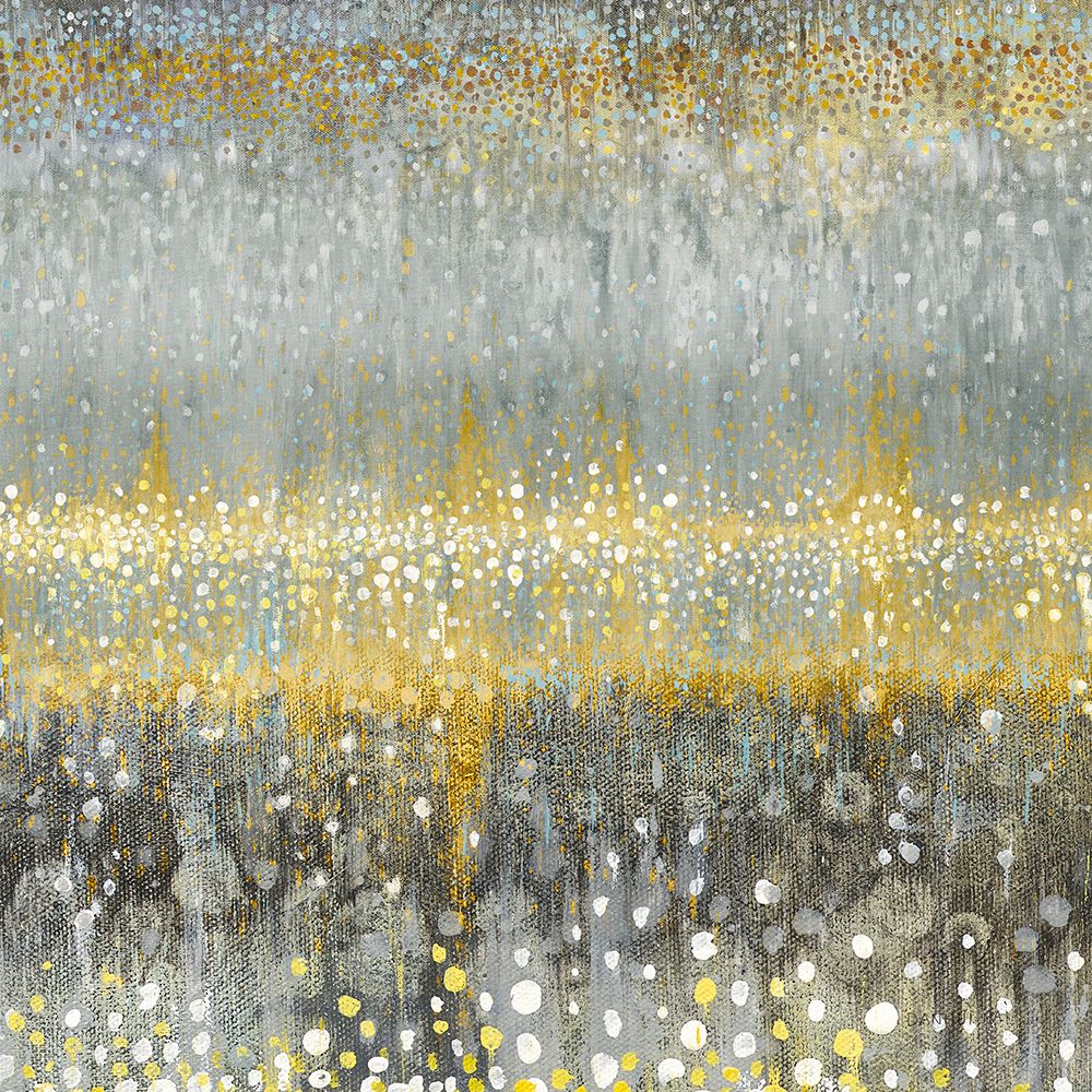 Rain Abstract I Yellow Gray art print by Danhui Nai for $57.95 CAD