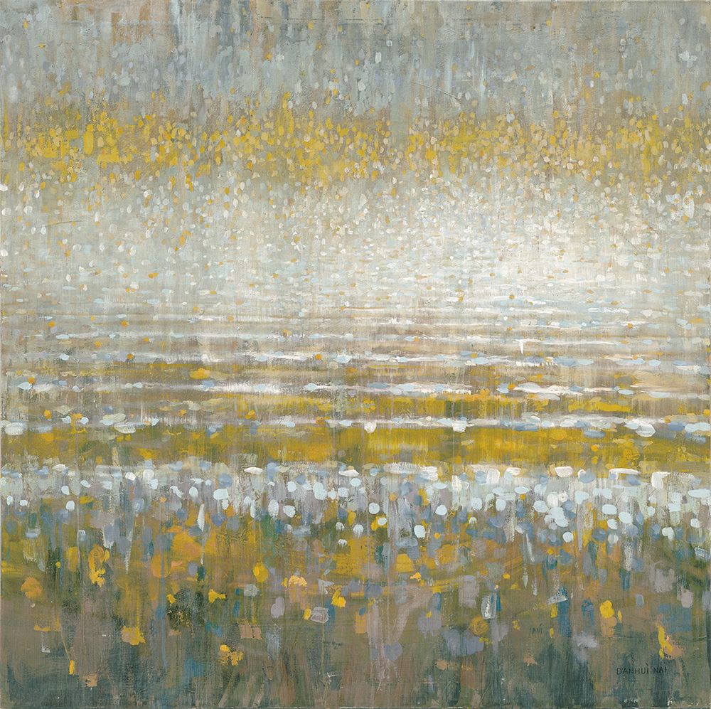 Rains Over the Lake Yellow Gray art print by Danhui Nai for $57.95 CAD