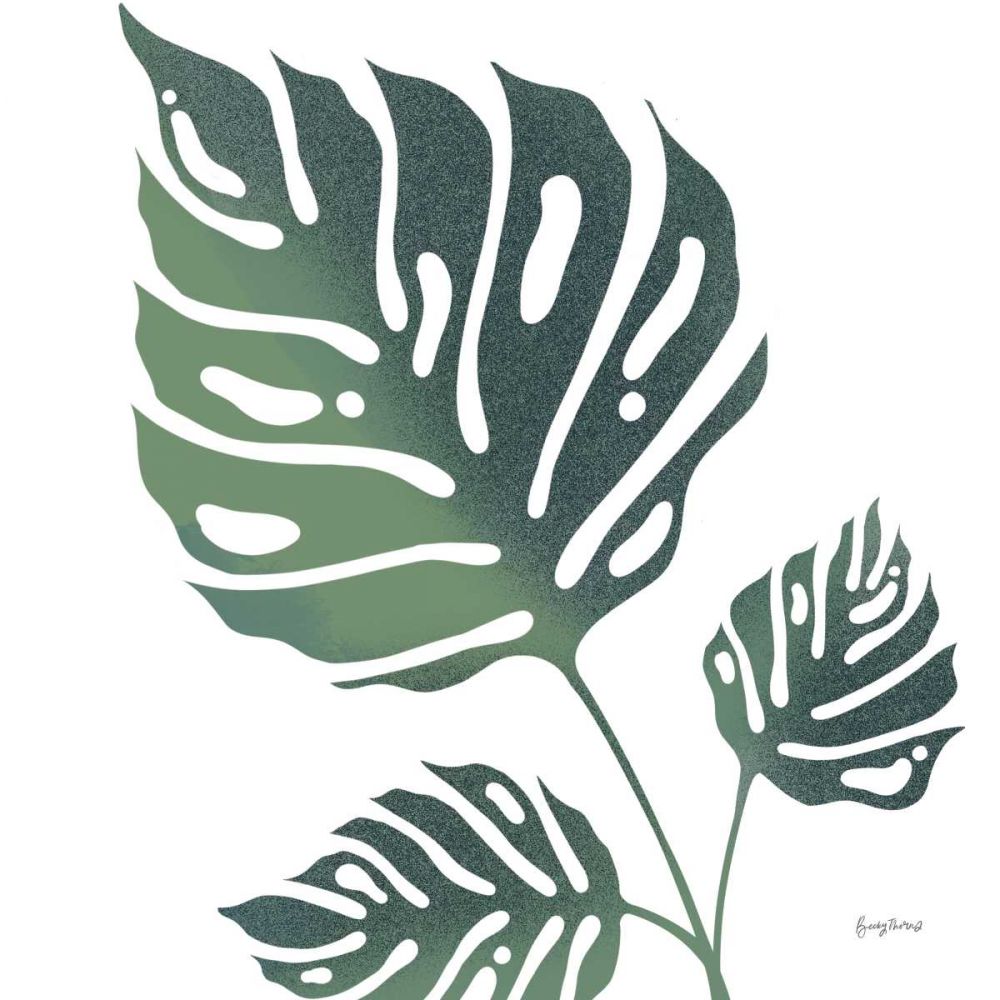 Monstera IV White art print by Becky Thorns for $57.95 CAD