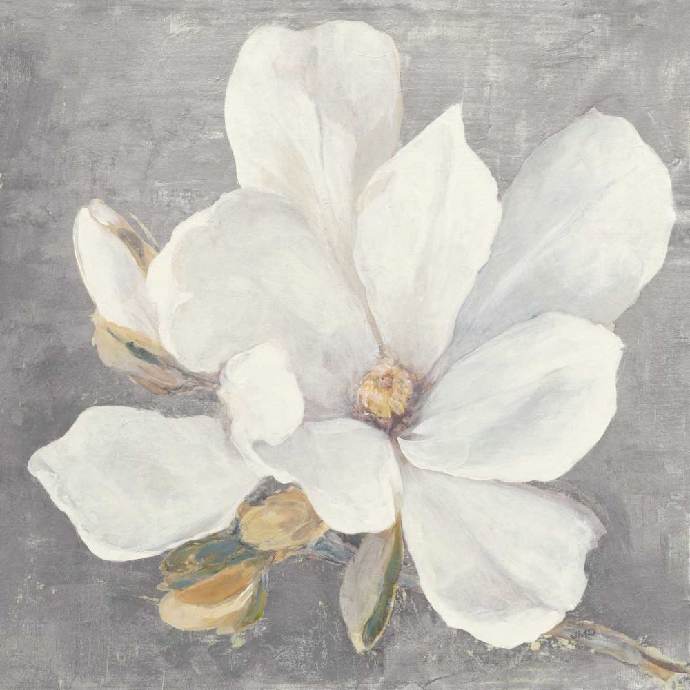 Serene Magnolia Light Gray art print by Julia Purinton for $57.95 CAD