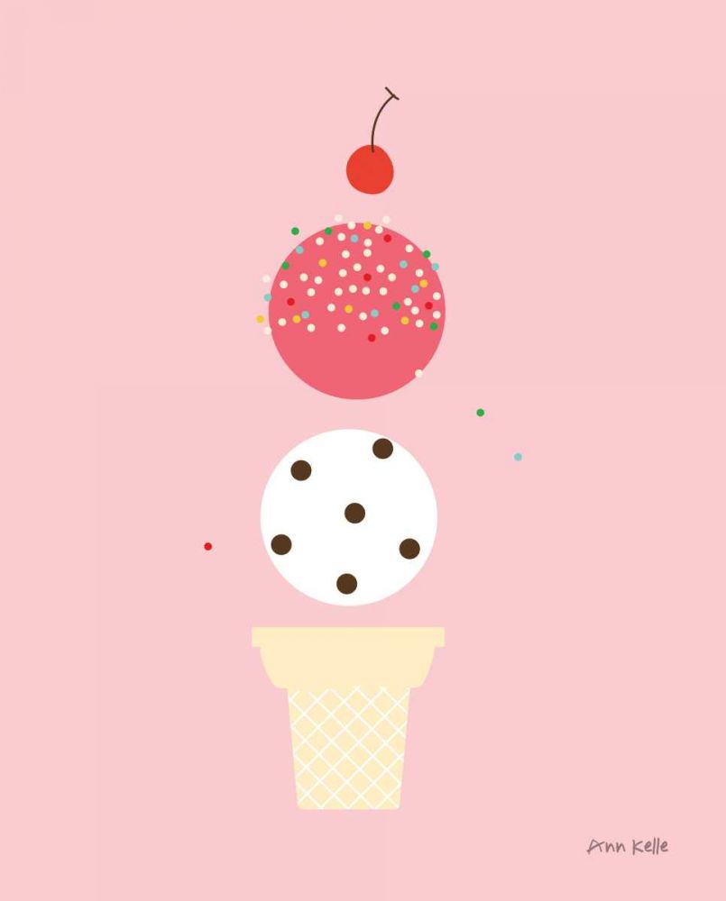 Ice Cream and Cherry II art print by Ann Kelle for $57.95 CAD