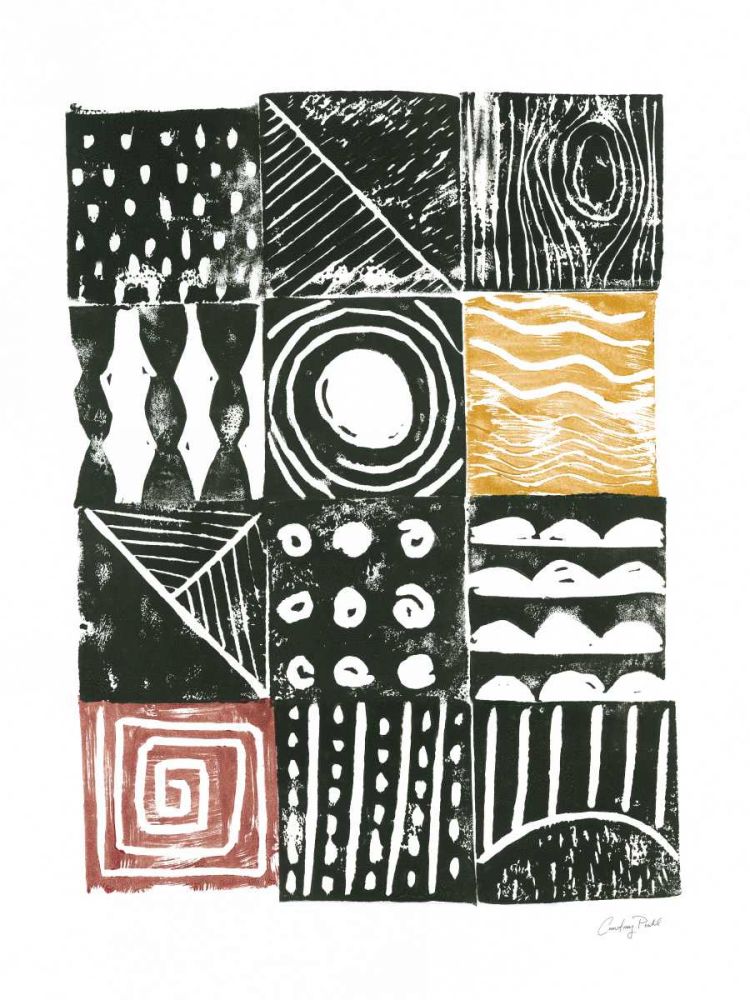 Block Print I Red Yellow art print by Courtney Prahl for $57.95 CAD