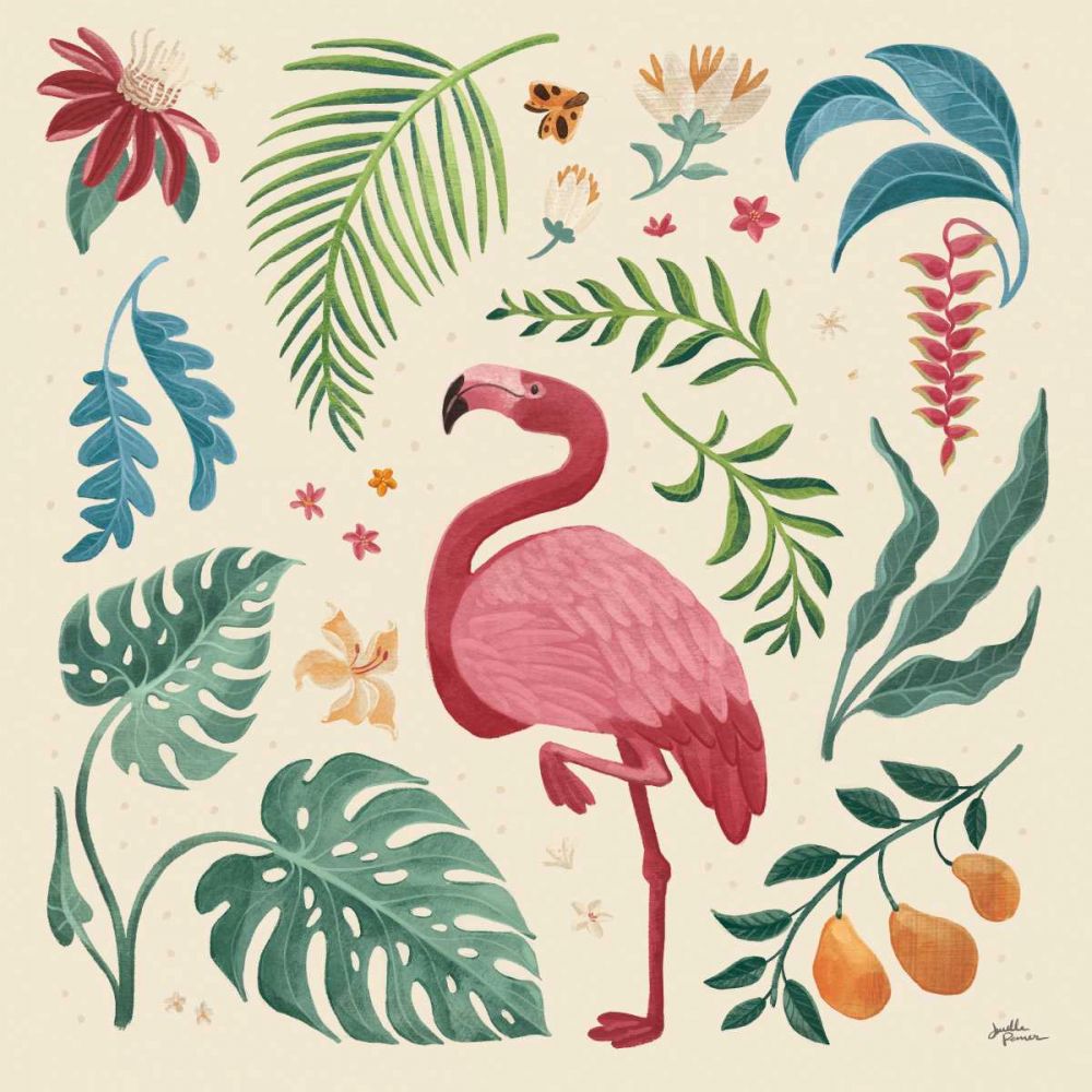 Jungle Love VI Cream art print by Janelle Penner for $57.95 CAD