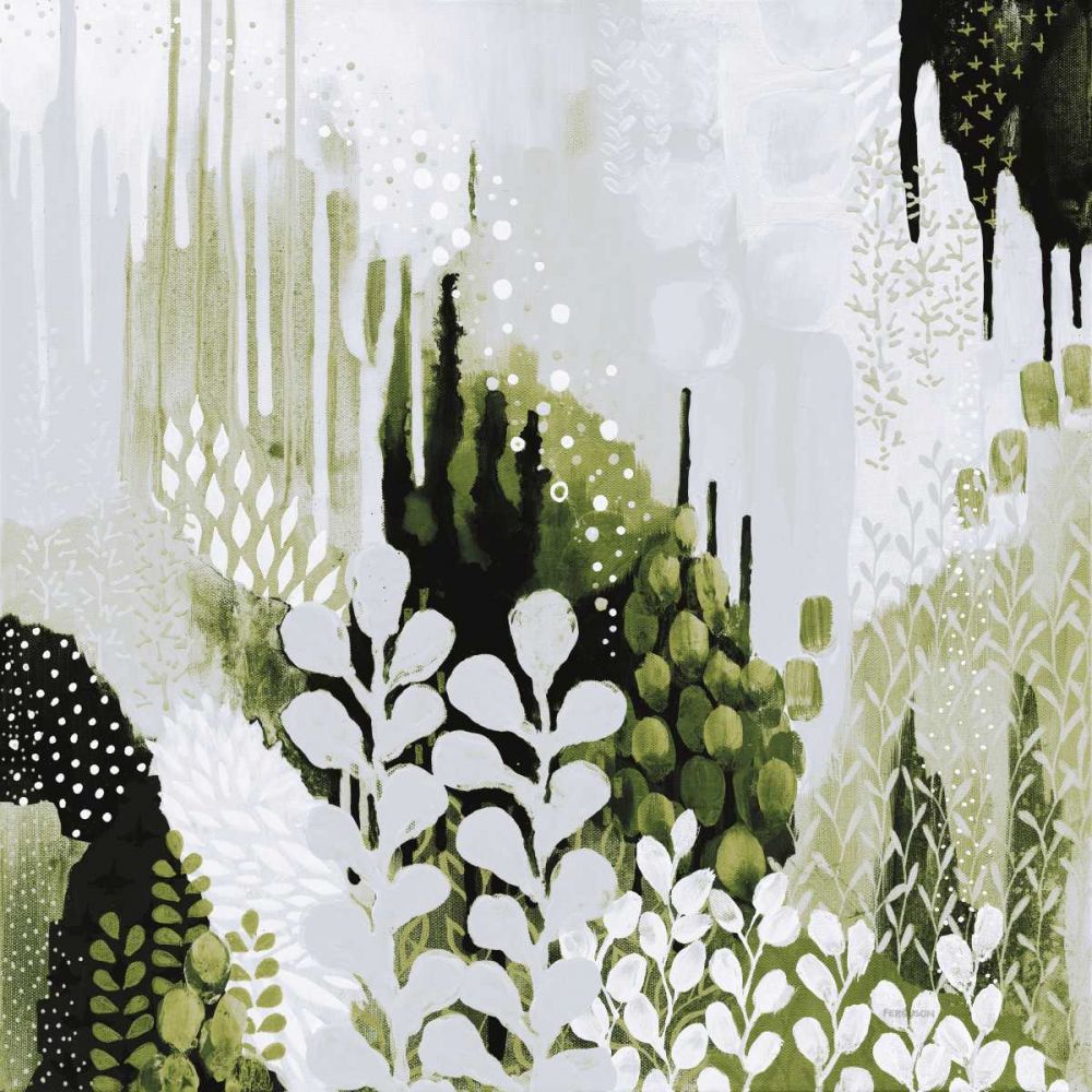 BW Forest II with Green art print by Kathy Ferguson for $57.95 CAD