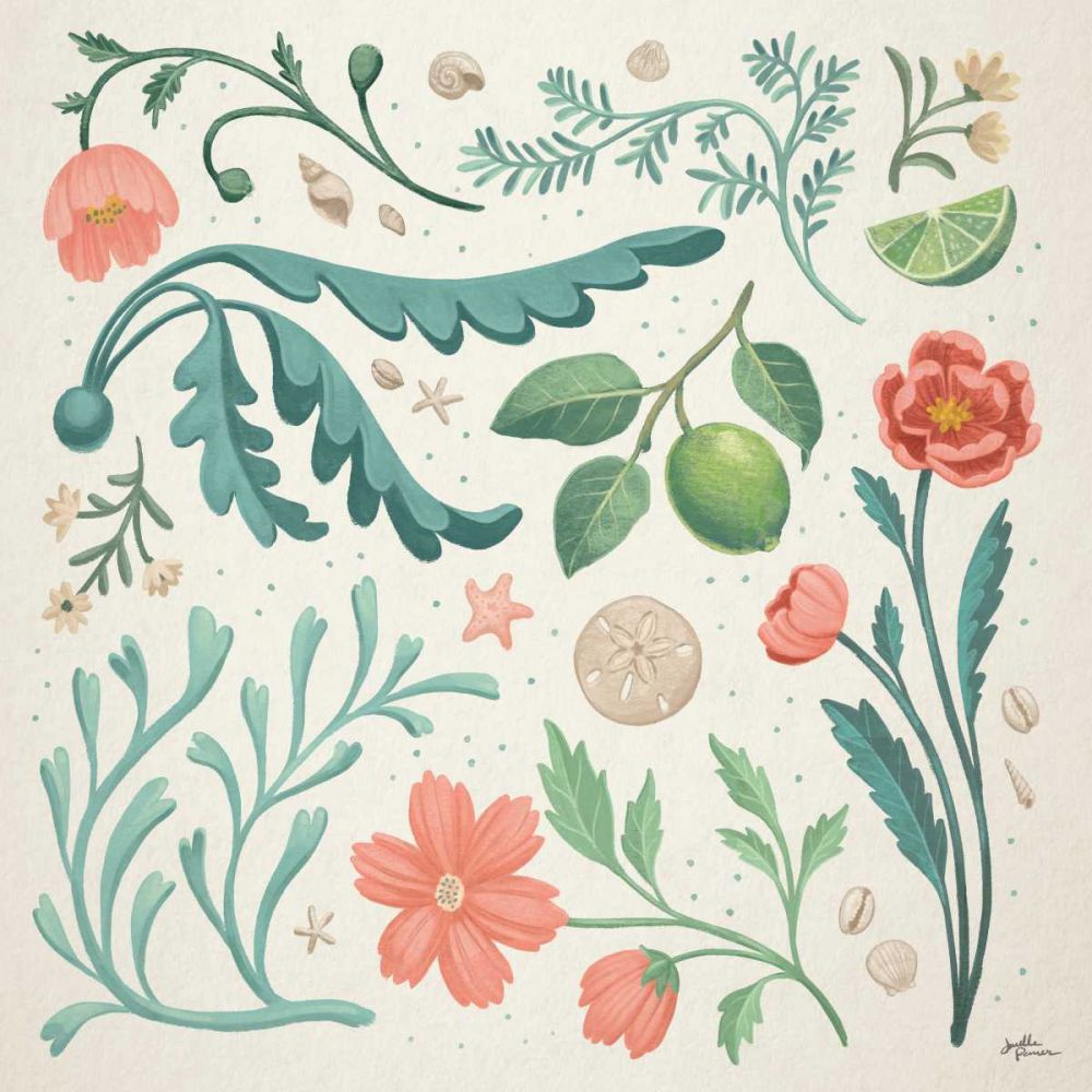 Seaside Botanical II art print by Janelle Penner for $57.95 CAD