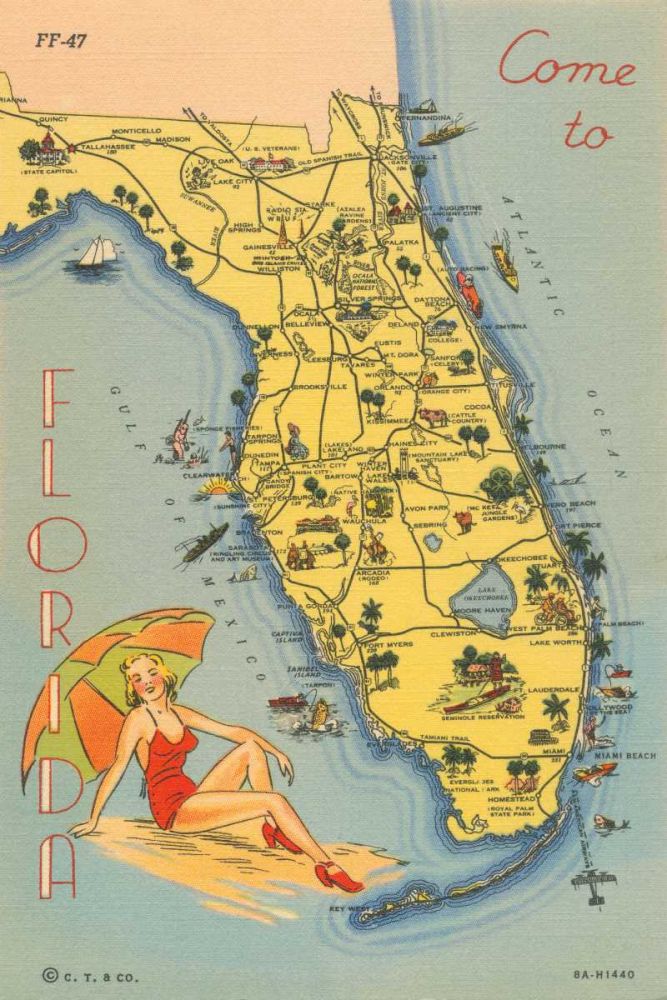 Florida Postcard VI art print by Wild Apple Portfolio for $57.95 CAD