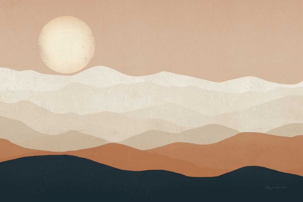 Mojave Mountains and Moon Crop art print by Ryan Fowler for $57.95 CAD