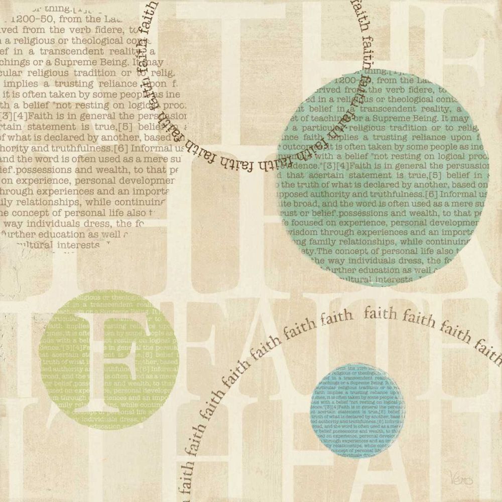 Circle of Words - Faith art print by Veronique Charron for $57.95 CAD