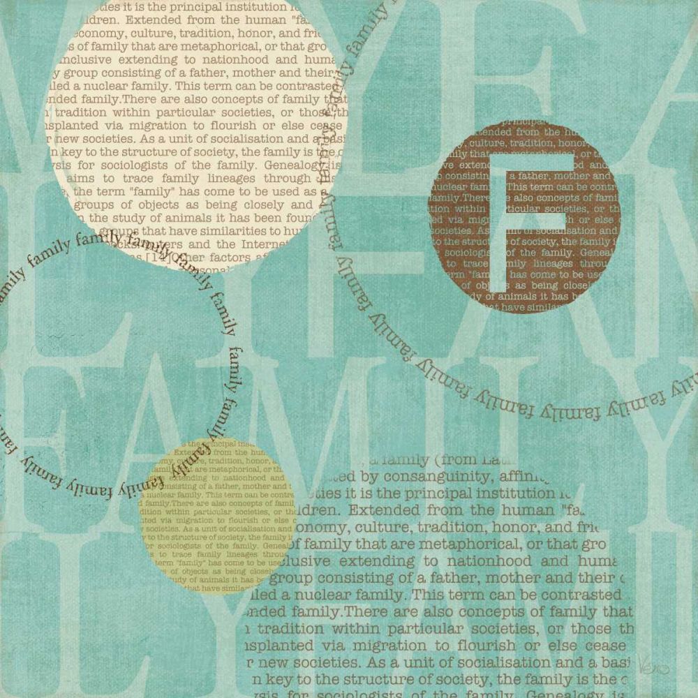 Circle of Words - Family art print by Veronique Charron for $57.95 CAD