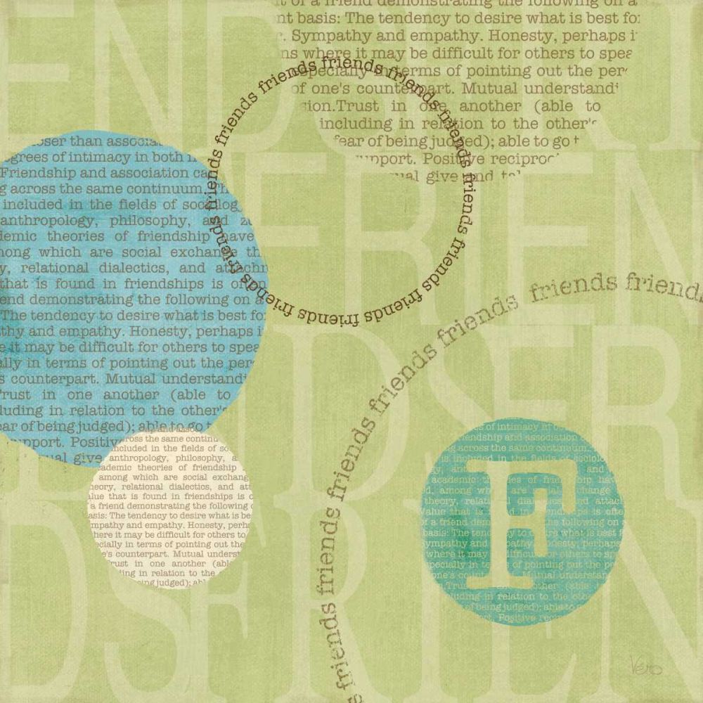 Circle of Words - Friends art print by Veronique Charron for $57.95 CAD