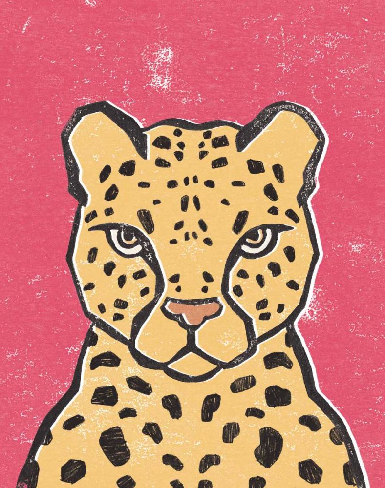 Jungle Cat Hot Pink art print by Moira Hershey for $57.95 CAD