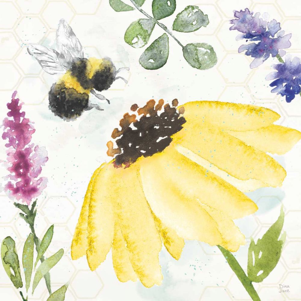 Bee Harmony III art print by Dina June for $57.95 CAD
