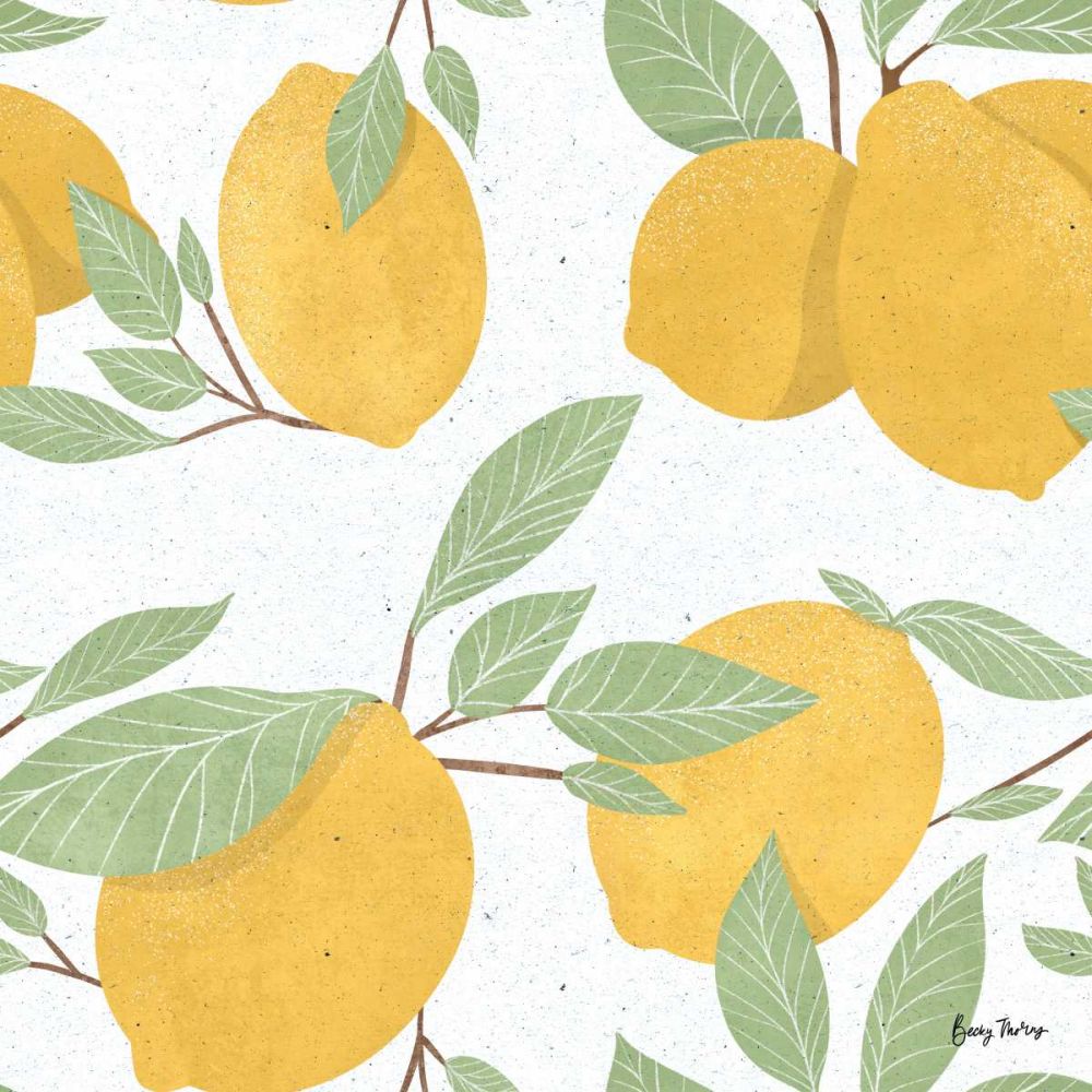 Fruity Cocktails Pattern II art print by Becky Thorns for $57.95 CAD