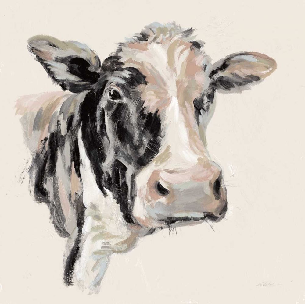 Expressionistic Cow I Neutral art print by Silvia Vassileva for $57.95 CAD