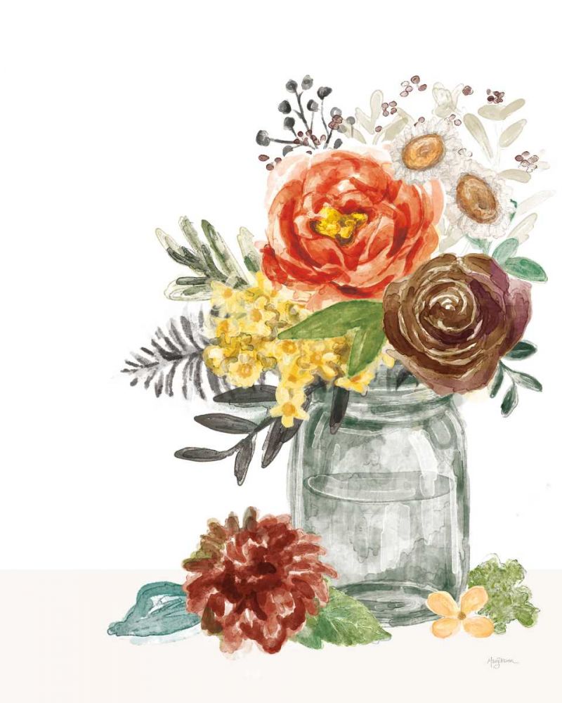 Flower Fest V Green Jar art print by Mary Urban for $57.95 CAD
