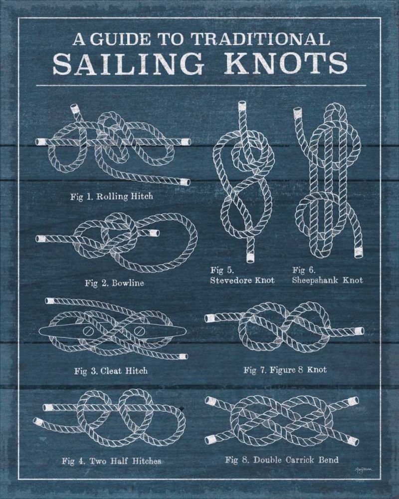 Vintage Sailing Knots XIII art print by Mary Urban for $57.95 CAD