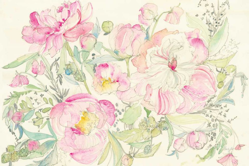 Peony Garden art print by Kristy Rice for $57.95 CAD