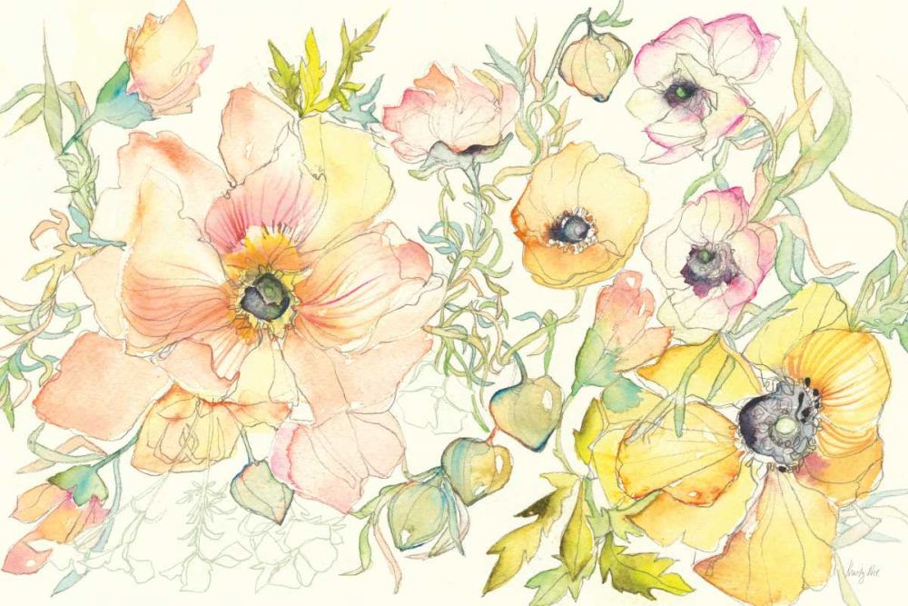 Pastel Garden II art print by Kristy Rice for $57.95 CAD