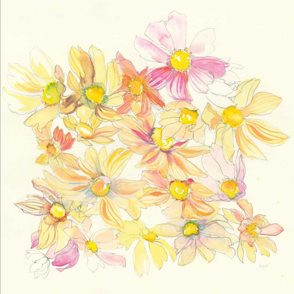 Pastel Garden Daisies art print by Kristy Rice for $57.95 CAD