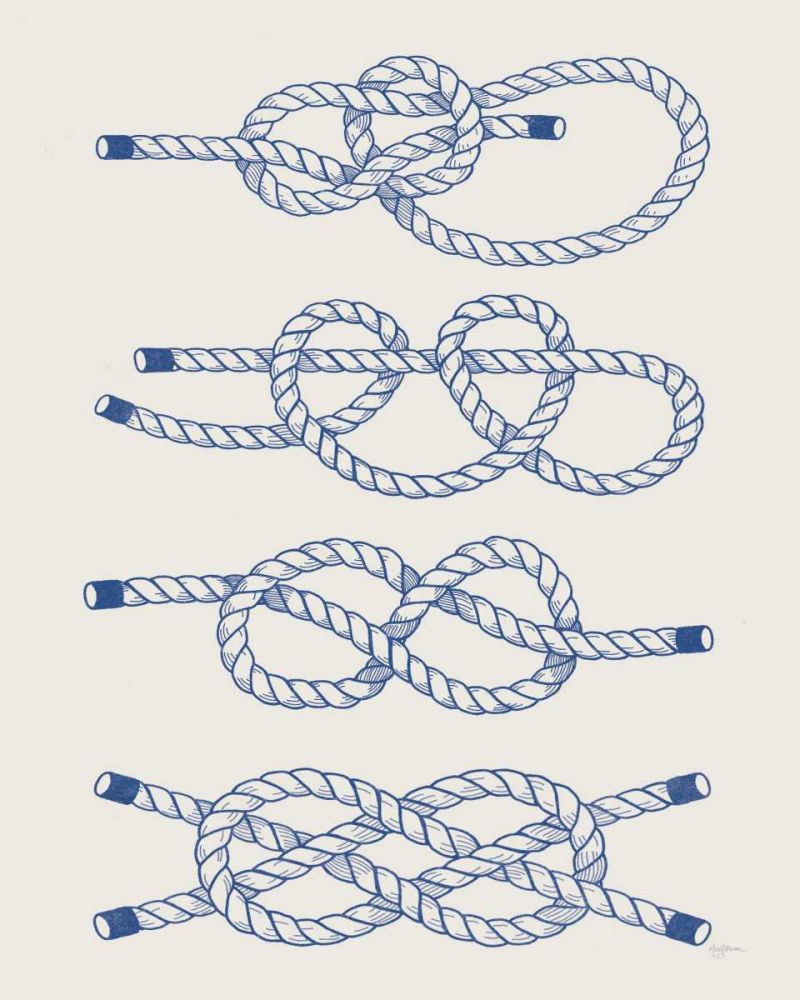 Vintage Sailing Knots XIV art print by Mary Urban for $57.95 CAD