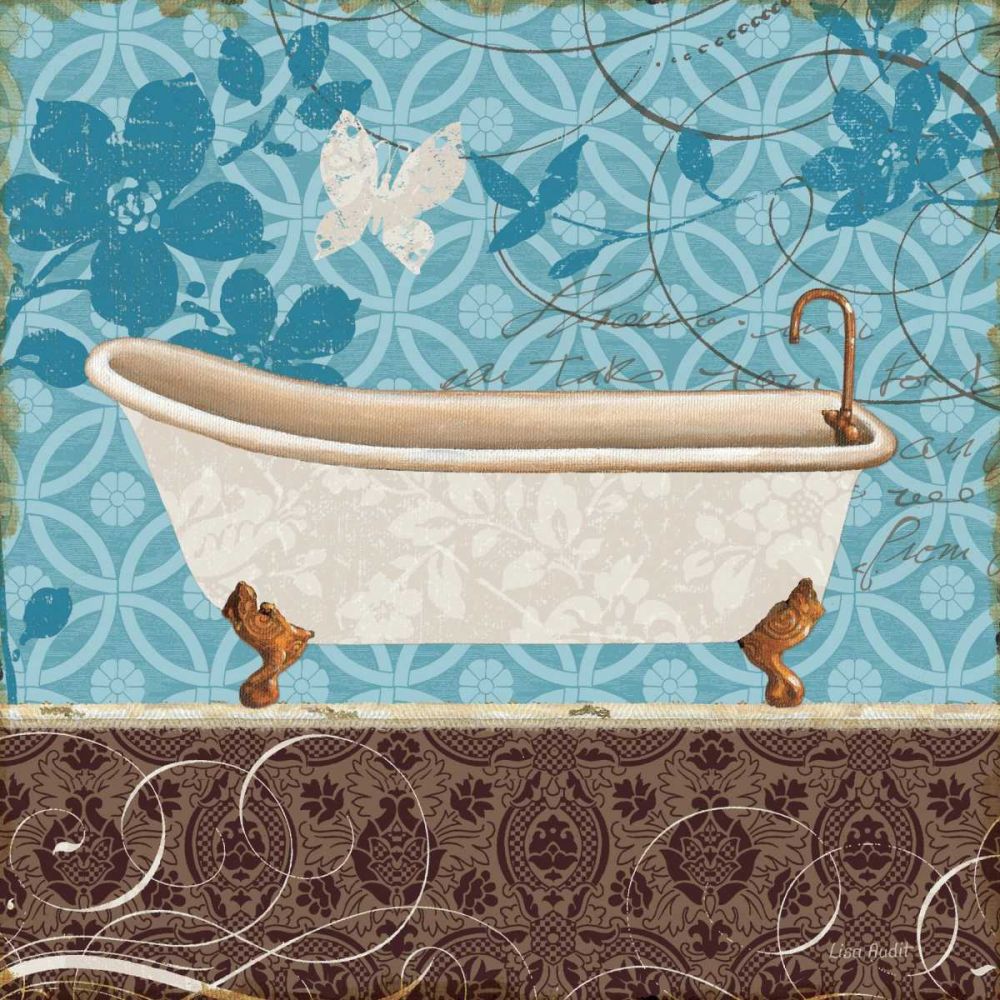 Eco Motif Bath I art print by Lisa Audit for $57.95 CAD