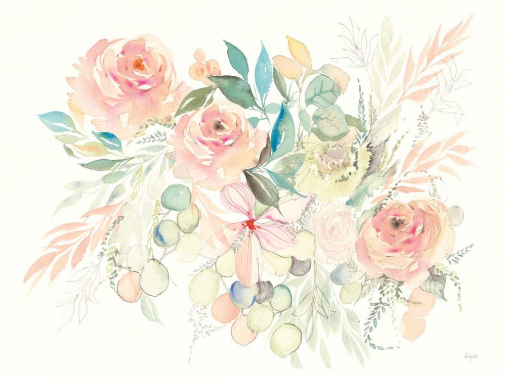 Watercolor Blossom I art print by Kristy Rice for $57.95 CAD