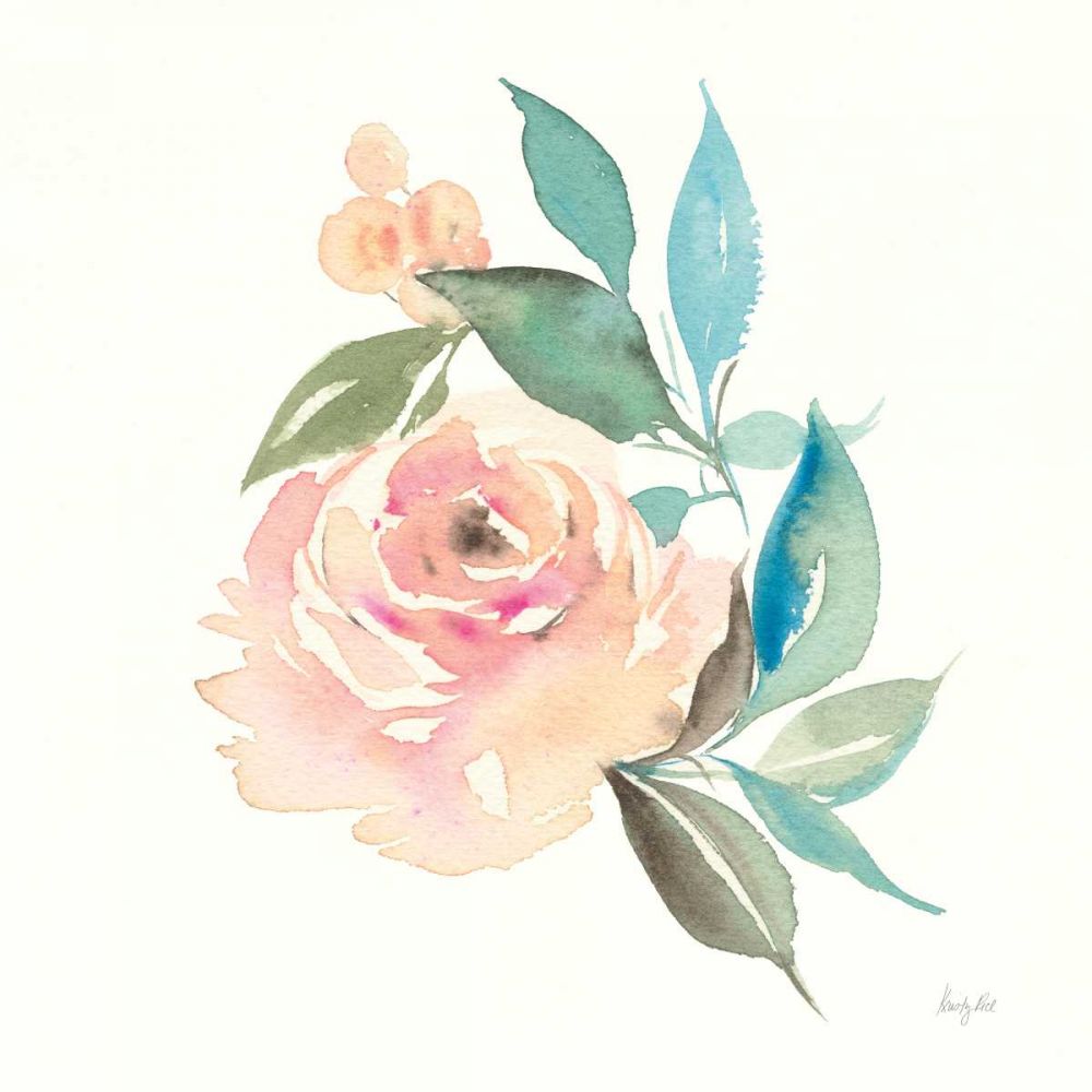 Watercolor Blossom II art print by Kristy Rice for $57.95 CAD
