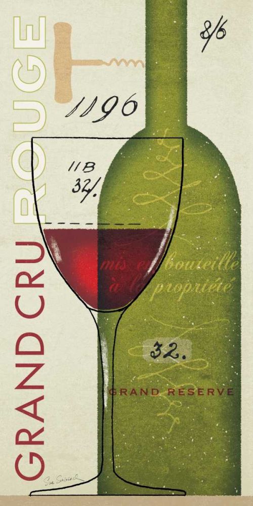 Grand Cru Rouge art print by Sue Schlabach for $57.95 CAD