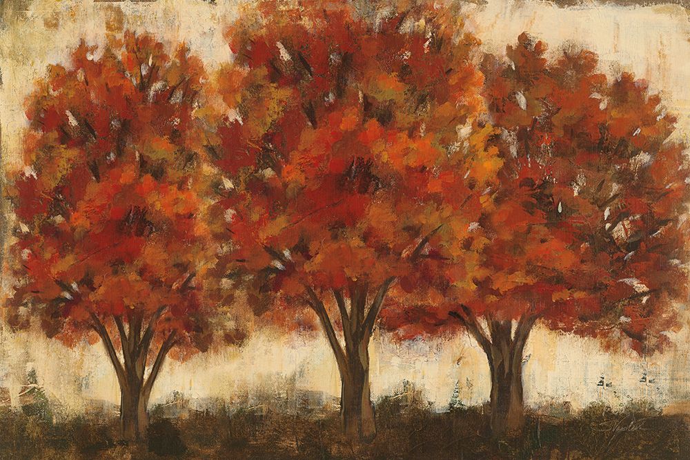 Glowing Trees Trio art print by Silvia Vassileva for $57.95 CAD