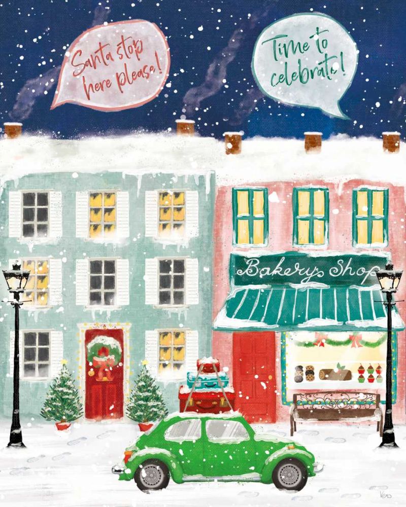 Hometown Holiday II art print by Veronique Charron for $57.95 CAD