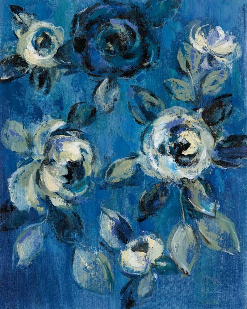 Loose Flowers on Blue I art print by Silvia Vassileva for $57.95 CAD
