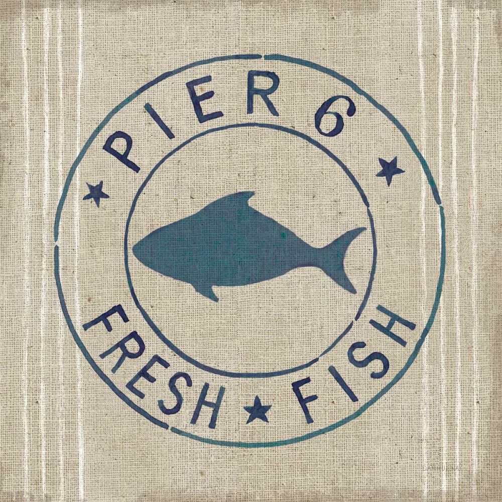 Floursack Nautical VIII Fish Burlap art print by Danhui Nai for $57.95 CAD