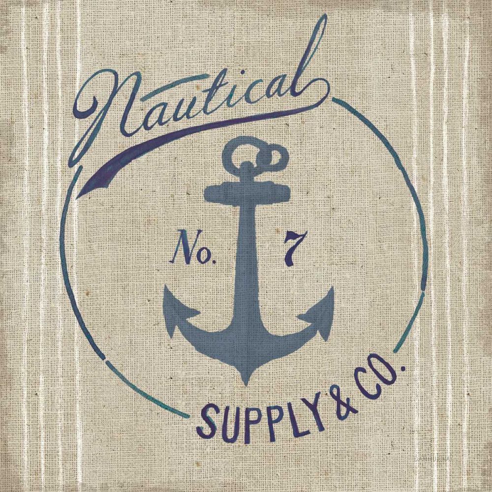 Floursack Nautical IX Burlap art print by Danhui Nai for $57.95 CAD