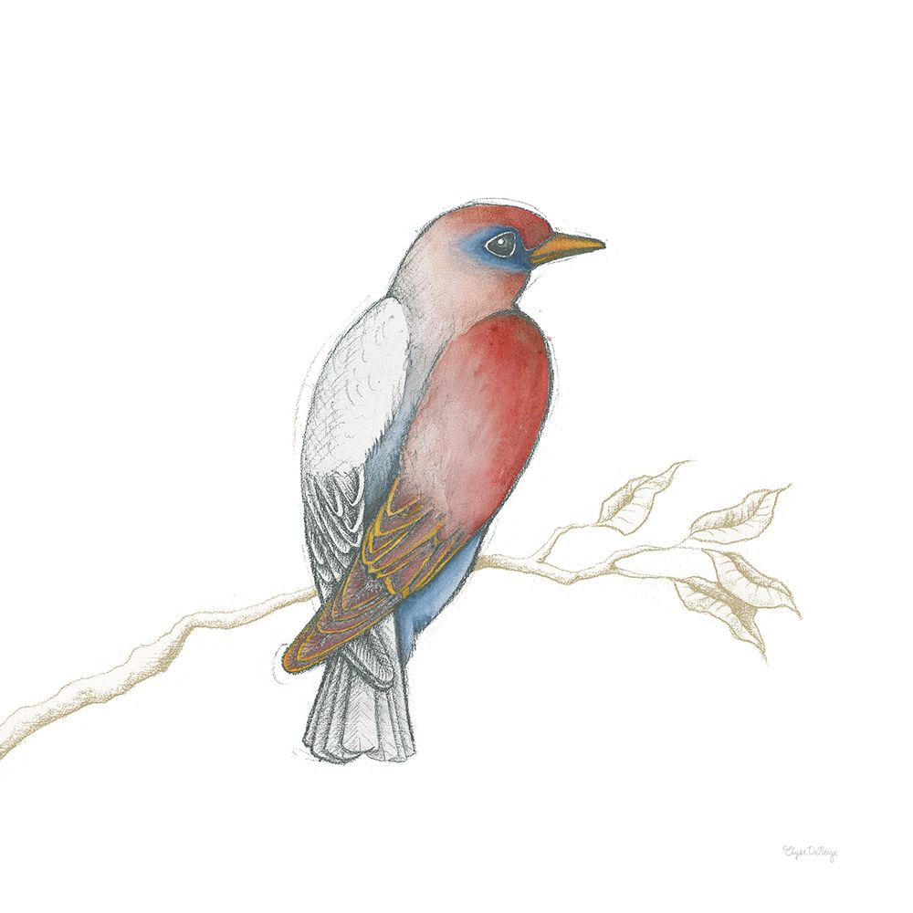 Arts and Crafts Birds I on White art print by Wild Apple Portfolio for $57.95 CAD