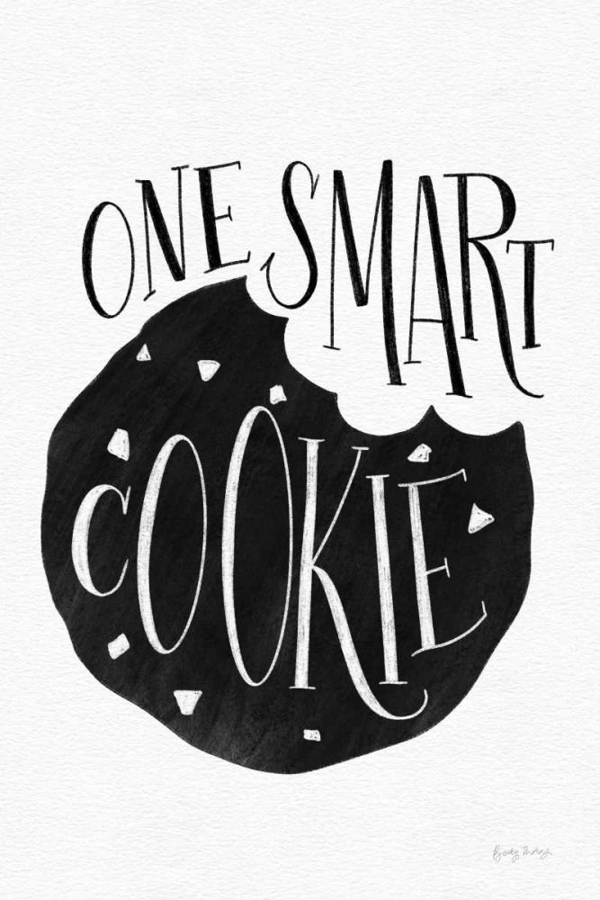 One Smart Cookie BW art print by Becky Thorns for $57.95 CAD