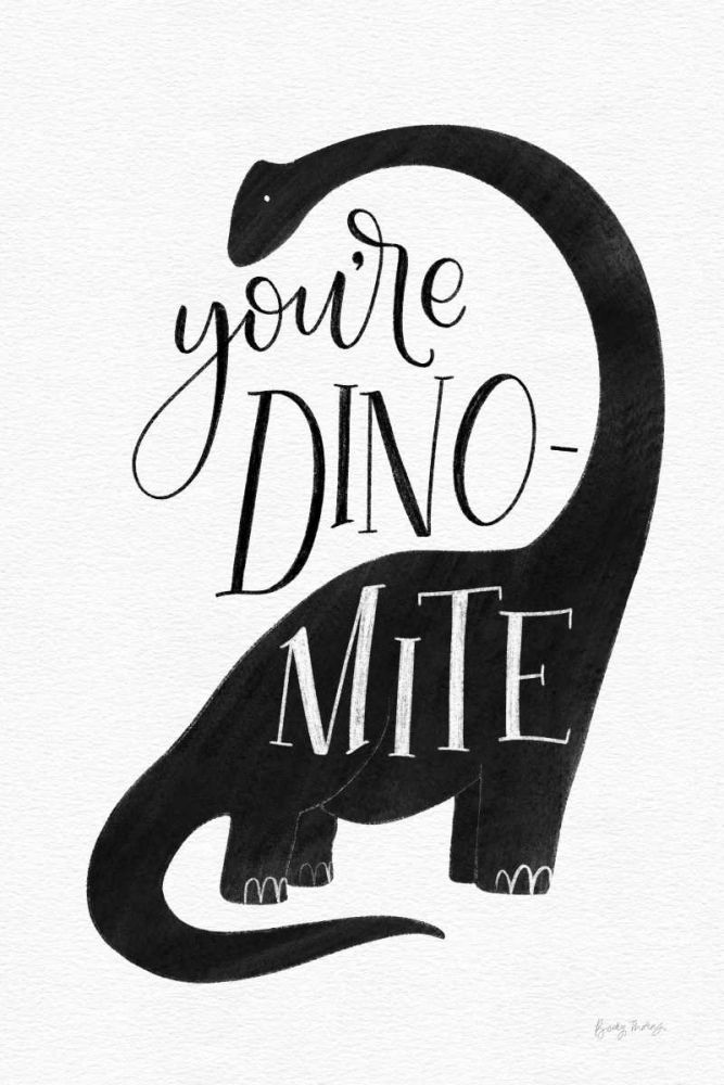 Dinomite BW art print by Becky Thorns for $57.95 CAD