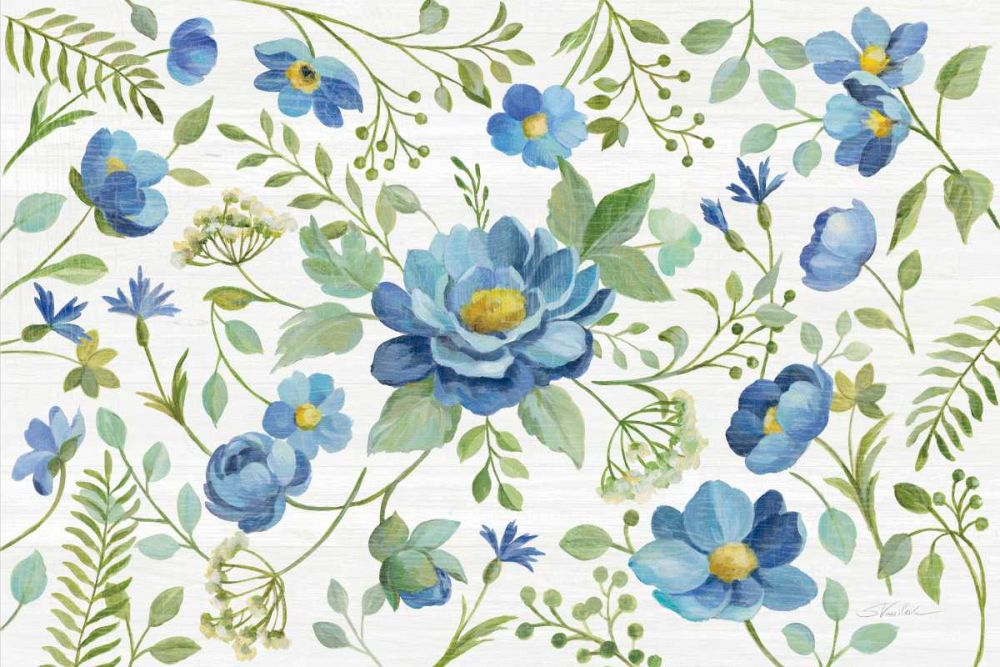 Botanical Blue I art print by Silvia Vassileva for $57.95 CAD