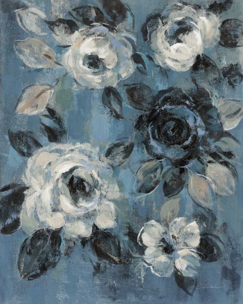 Loose Flowers on Dusty Blue II art print by Silvia Vassileva for $57.95 CAD