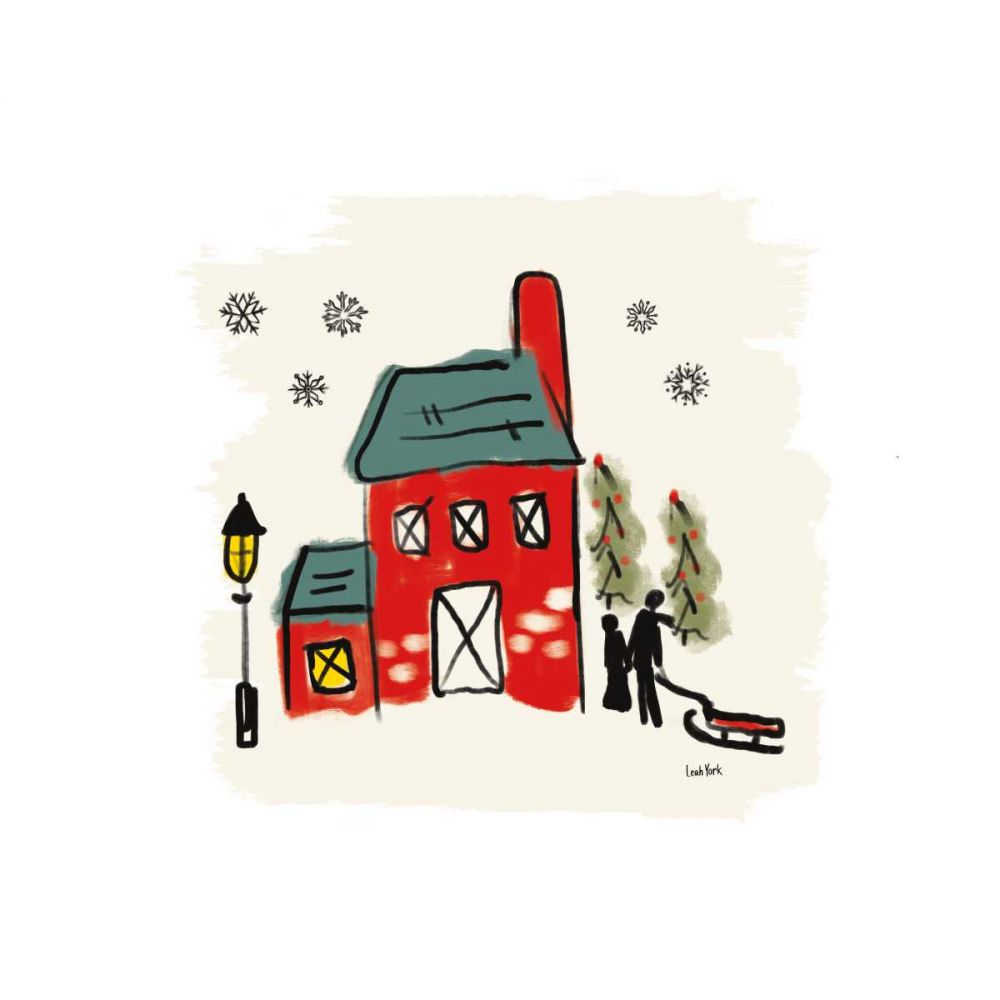 Winter Village IV art print by Leah York for $57.95 CAD