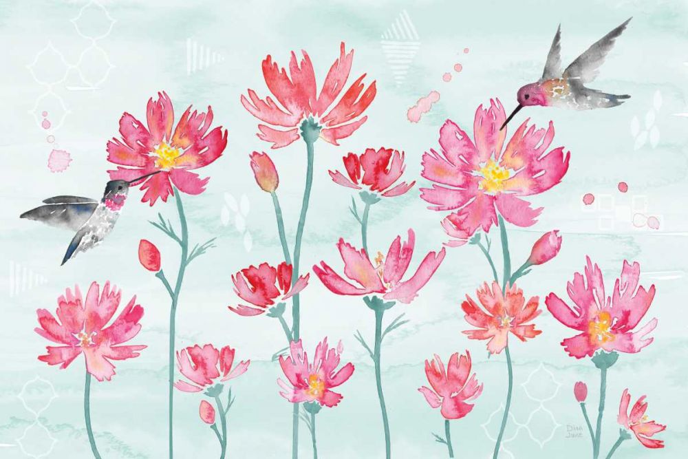 Flowers and Feathers I art print by Dina June for $57.95 CAD