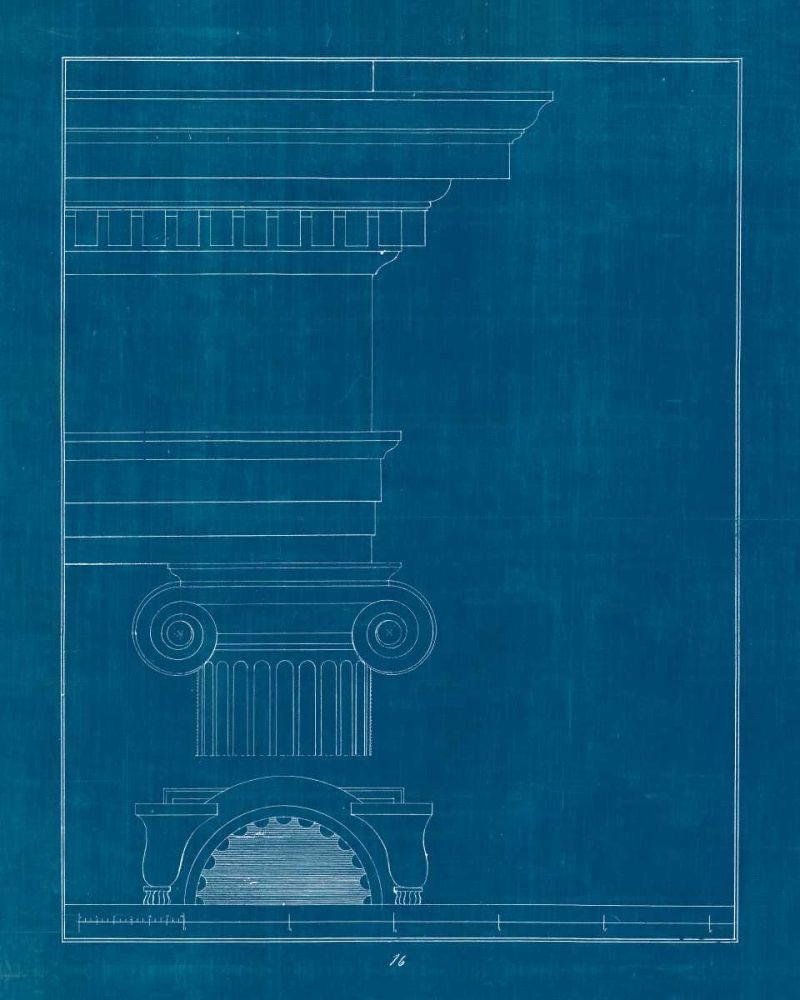 Architectural Columns I Blueprint art print by Wild Apple Portfolio for $57.95 CAD