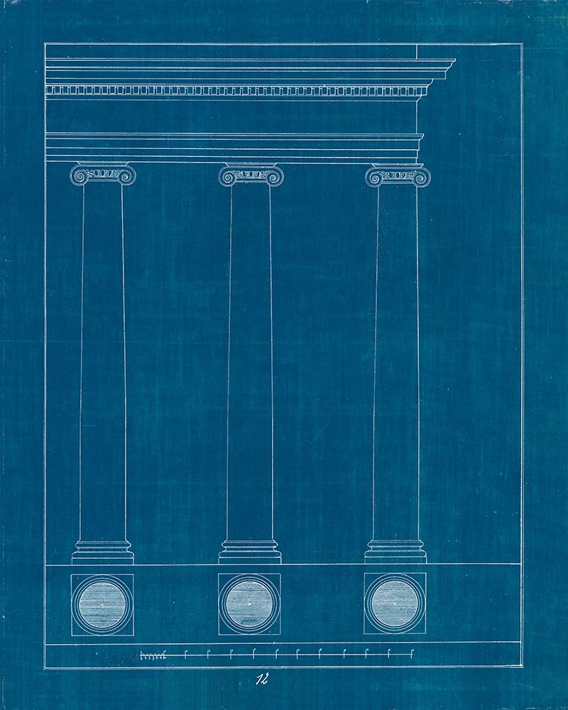 Architectural Columns III Blueprint art print by Wild Apple Portfolio for $57.95 CAD