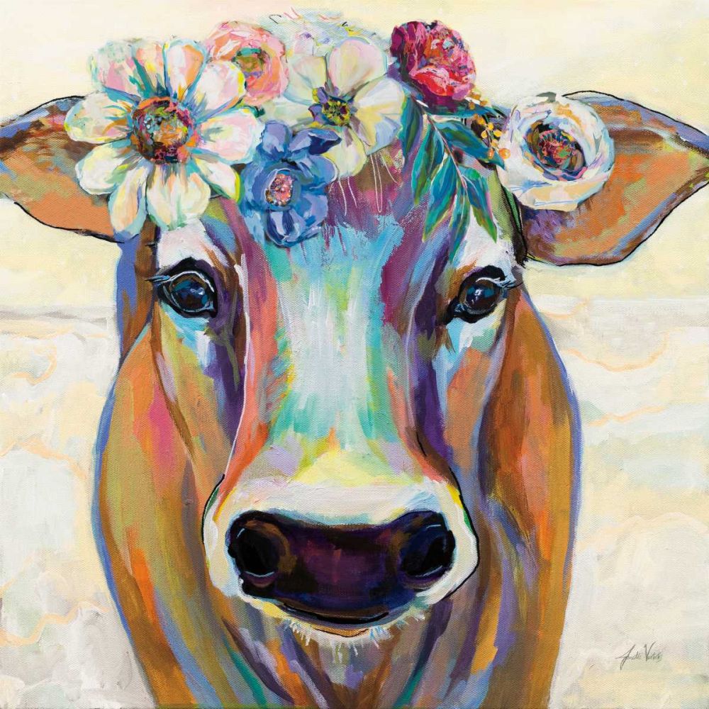 Beau with Flowers art print by Jeanette Vertentes for $57.95 CAD